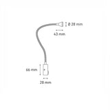 LUMINARIO LED SOBREPONER MURO SWAN II 1.7W/100-240V. APAGADOR Y BRAZO METALICO FLEXIBLE NEGRO 4000K LUZ NEUTRA ELECTROMAG