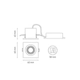 LUMINARIO LED DIRIGIBLE SOBREPONER TECHO FLASH D I 4.4W/100-140V. 40 NEGRO 3000K LUZ CALIDA ELECTROMAG