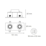 LUMINARIO LED DIRIGIBLE SOBREPONER TECHO FLASH D II 8.8W/100-140V. 20 NEGRO 3000K LUZ CALIDA ELECTROMAG