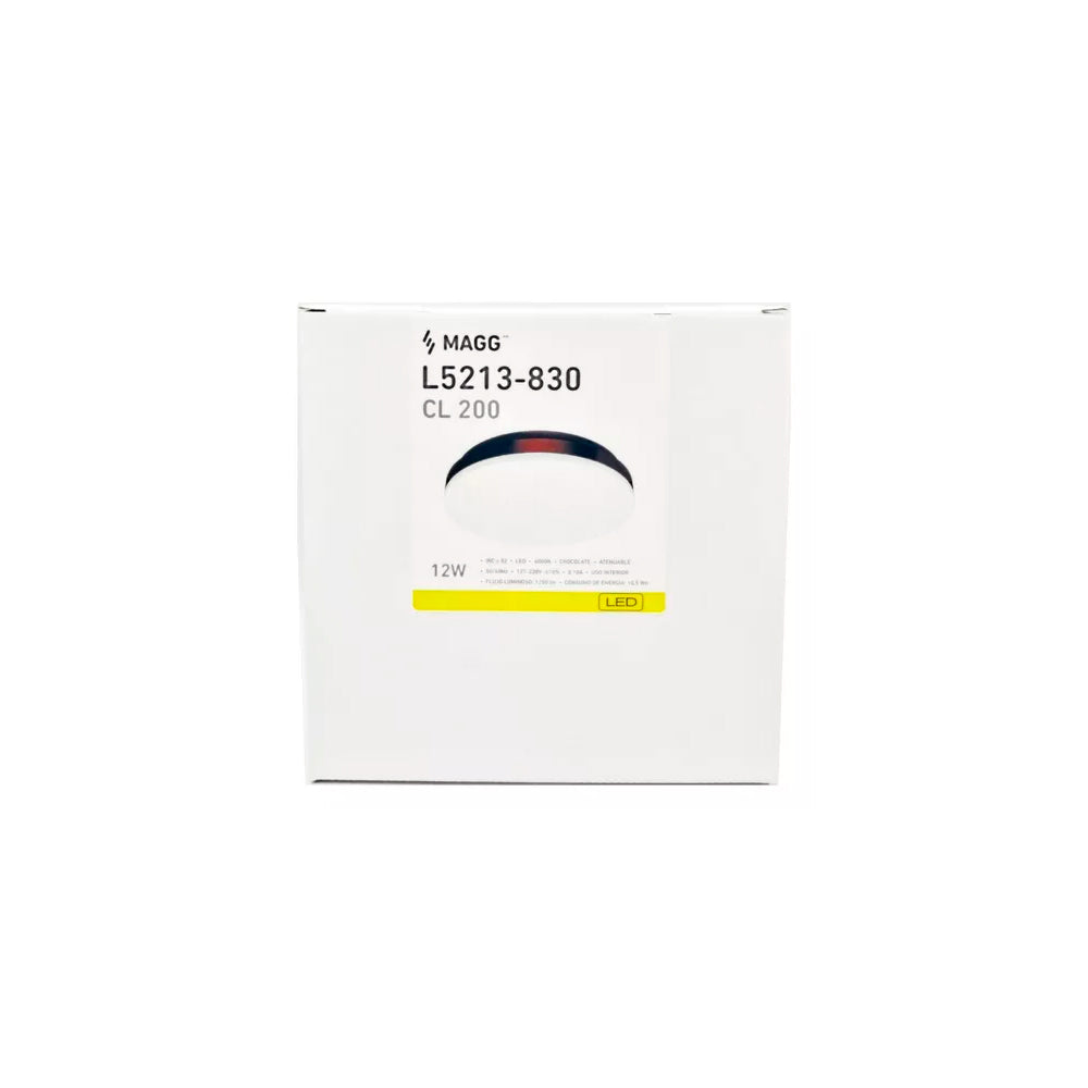 LUMINARIO LED SOBREPONER CL200 14W/100-240V. CHOCOLATE 6000K LUZ DE DIA ELECTROMAG