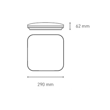 LUMINARIO LED SOBREPONER CL SQ 300 19W/100-240V. CHOCOLATE 6000K LUZ DE DIA ELECTROMAG