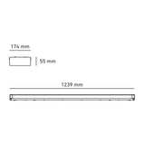 GABINETE INDUSTRIAL METALICO TRACK LED 2X18W/100-240V. PANTALLA TEXT. 4000K LUZ NEUTRA ELECTROMAG
