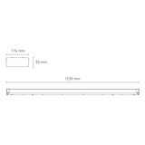 GABINETE INDUSTRIAL METALICO MINI TRACK T8 LED 2X18W/100-240V. PANTALLA TEXT. 4000K LUZ NEUTRA ELECTROMAG