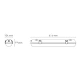 LUMINARIO SELLADO GAMMA LED 600 15W/100-240V. PANTALLA TEXT. 6000K LUZ DE DIA ELECTROMAG