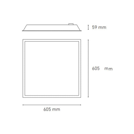 LUMINARIA CUBIC LED 60X60 V3 31W/ 100-305V. LUZ DE DIA 6500K ELECTROMAG ***HAE 2024***