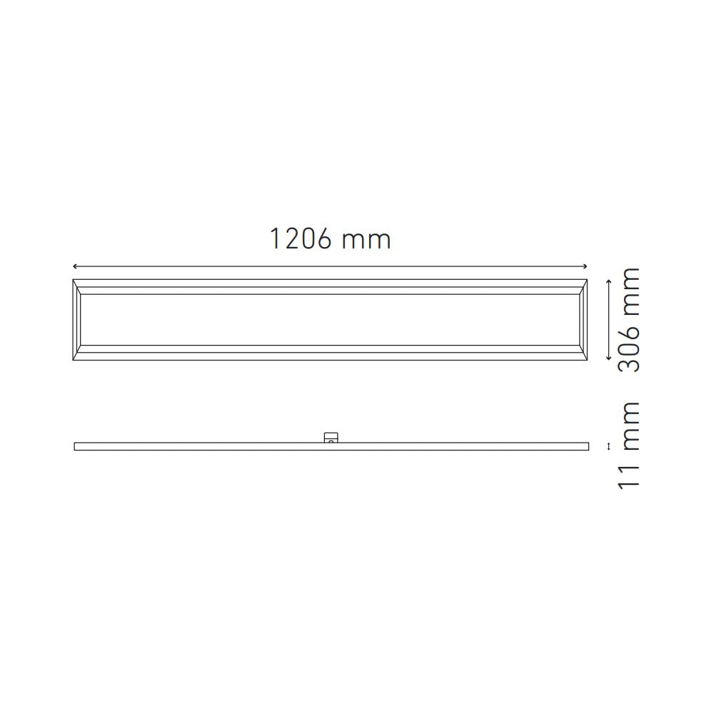 PANEL LED EMPOTRAR/SUSPENDER 34W/100-240V. 30X120 STD BLANCO 3000K LUZ CALIDA ELECTROMAG