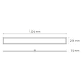 PANEL LED EMPOTRAR/SUSPENDER 30W/100-240V. 20X120 STD BLANCO 6000K LUZ DE DIA ELECTROMAG