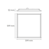 LUMINARIA CUBIC LED 60X60 32W/100-305V. AFP LUZ FRIA 4000K BLANCO ELECTROMAG ***HAE 2024***