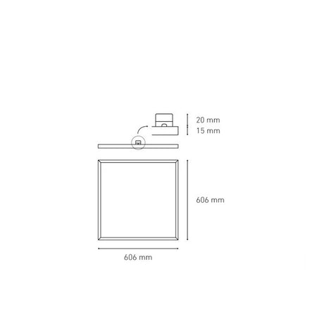 PANEL LED EMPOTRAR/SUSPENDER 33W/90-140V. 60X60 BASICO BLANCO 6000K LUZ DE DIA ELECTROMAG