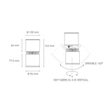 LUMINARIO LED SOBREPONER 20W/100-305V. 45 C20-S BLANCO 4000K LUZ NEUTRA ELECTROMAG