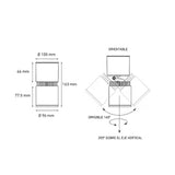 LUMINARIO LED SOBREPONER 20W/100-305V. 24 C20-S NEGRO 3000K LUZ CALIDA ELECTROMAG