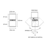 PROYECTOR DE SOBREPONER LED C12 S 12W 100-240V APERTURA 24  3000K NEGRO