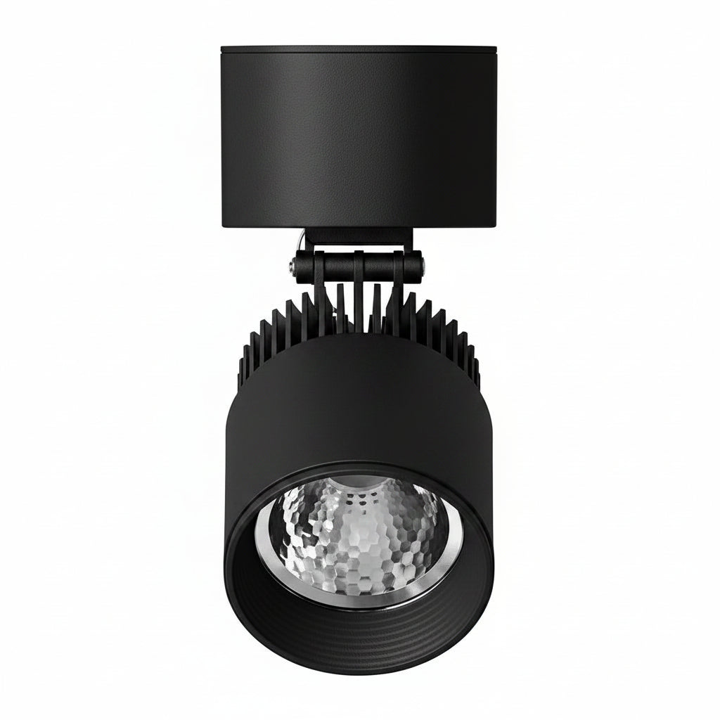 LUMINARIO LED SOBREPONER 12W/100-305V. 45 C12-S NEGRO 4000K LUZ NEUTRA ELECTROMAG