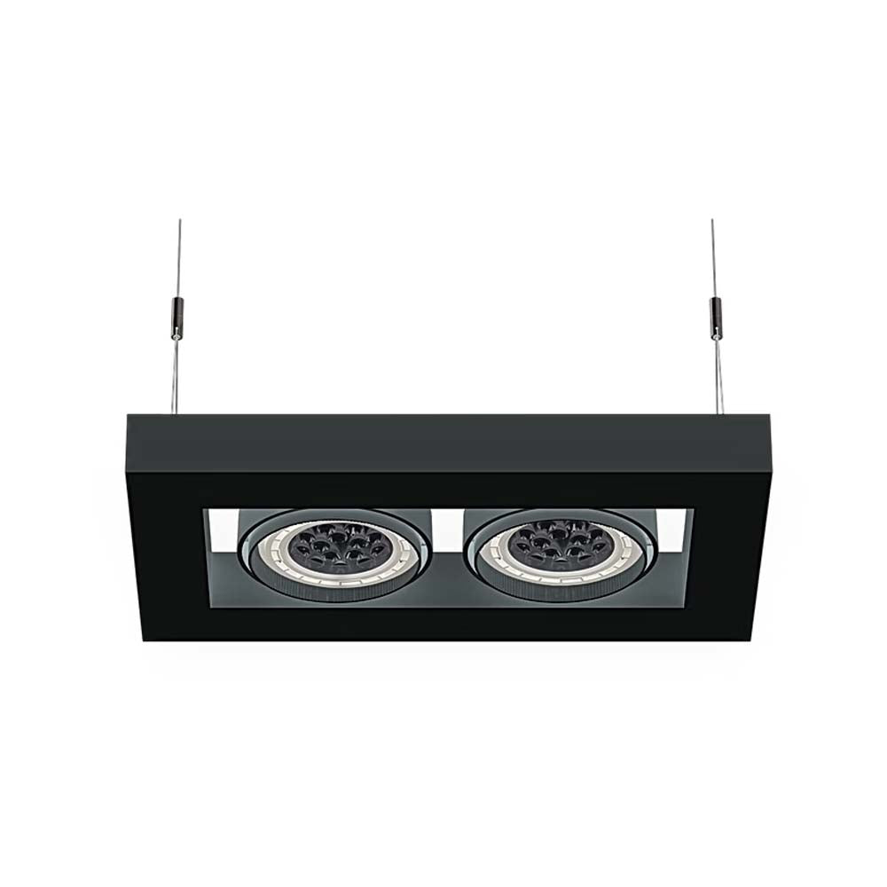 LUMINARIO ALPHA SUSPENDIDO II LED NEGRO *** NO INCLUYE LAMPARA *** ELECTROMAG