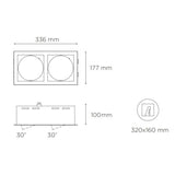 ALPHA II LED LUMINARIA DIRIGIBLE DE FALSO PLAFON 10-30W 127V BCO MAGG