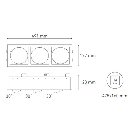 ALPHA LED I LED 10-30W 127V NEGRO MCA ELECTROMAG