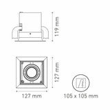 LUMINARIO LED DOWNLIGHT POINTS MINI I 8.8W/100-240V. 15 NEGRO 4000K LUZ NEUTRA ELECTROMAG ***HAE 2024***