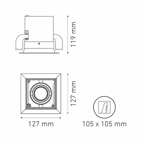 LUMINARIO LED DOWNLIGHT POINTS MINI I 8.8W/100-240V. 15 NEGRO 4000K LUZ NEUTRA ELECTROMAG ***HAE 2024***