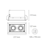 LUMINARIO LED DOWNLIGHT POINTS MINI II 17W/100-240V. 15 BLANCO 3000K LUZ CALIDA ELECTROMAG