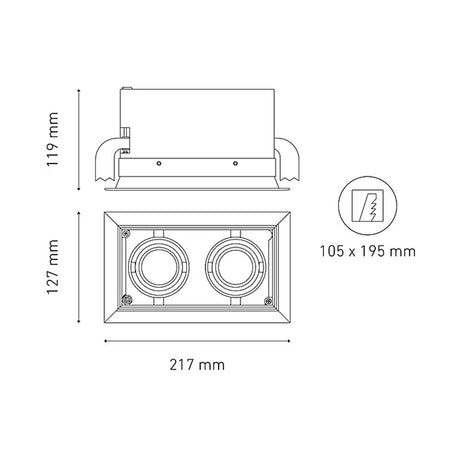LUMINARIO POINTS MINI II 100-240V 40K NG