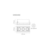 LUMINARIO LED DOWNLIGHT POINTS MINI III 24.5W/100-240V. 15 NEGRO 3000K LUZ CALIDA ELECTROMAG