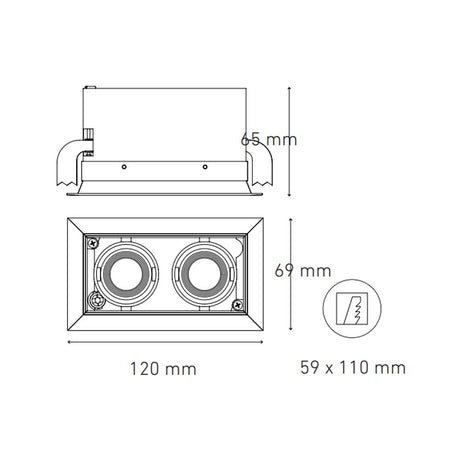LUMINARIO LED DOWNLIGHT POINTS MICRO II 9W/100-140V. NEGRO 4000K LUZ NEUTRA ELECTROMAG