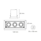 LUMINARIO LED DOWNLIGHT POINTS MICRO III 12W/100-140V. NEGRO 3000K LUZ CALIDA ELECTROMAG