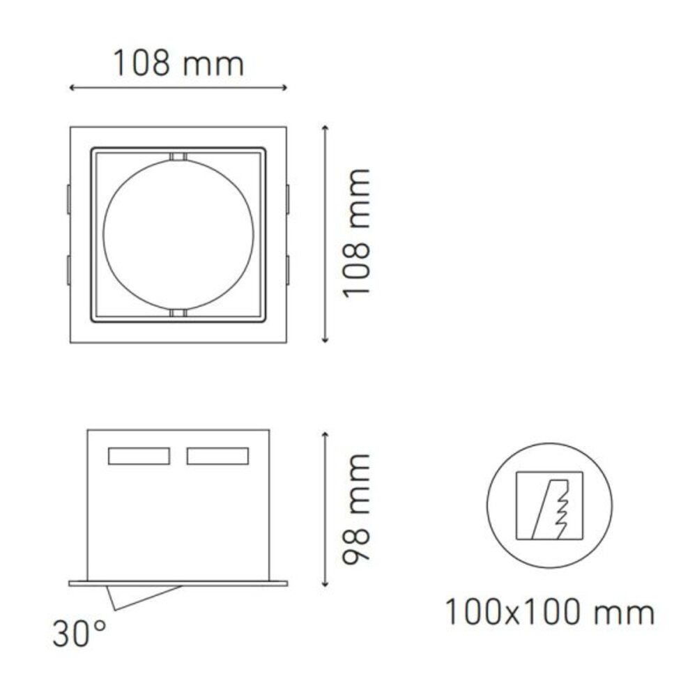 LUMINARIO LED EMPOTRAR DOWNLIGHT ISIS I BLANCO GU10 *** NO INCLUYE LAMPARA *** ELECTROMAG
