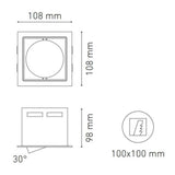 LUMINARIO LED EMPOTRAR DOWNLIGHT ISIS I BLANCO GU10 *** NO INCLUYE LAMPARA *** ELECTROMAG