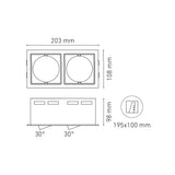 LUMINARIO LED EMPOTRAR DOWNLIGHT ISIS II BLANCO GU10 *** NO INCLUYE LAMPARA *** ELECTROMAG