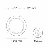 LUMINARIO LED DOWNLIGHT LUNA FLAT RD 13 STD 13W/100-305V. BLANCO 3000K LUZ CALIDA ELECTROMAG *** SOBRE PEDIDO *** *** OFRECER 89830 ***