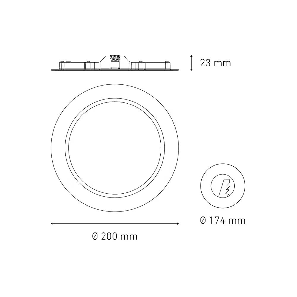 LUMINARIO LED DOWNLIGHT LUNA FLAT RD 13 STD 13W/100-305V. BLANCO 4000K LUZ NEUTRA ELECTROMAG