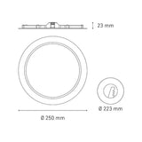 LUMINARIO LED DOWNLIGHT LUNA FLAT RD 18 STD 18W/100-305V. BLANCO 4000K LUZ NEUTRA ELECTROMAG