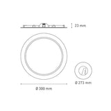 LUMINARIO LED DOWNLIGHT LUNA FLAT RD 25 STD 25W/100-305V. BLANCO 6000K LUZ DE DIA ELECTROMAG