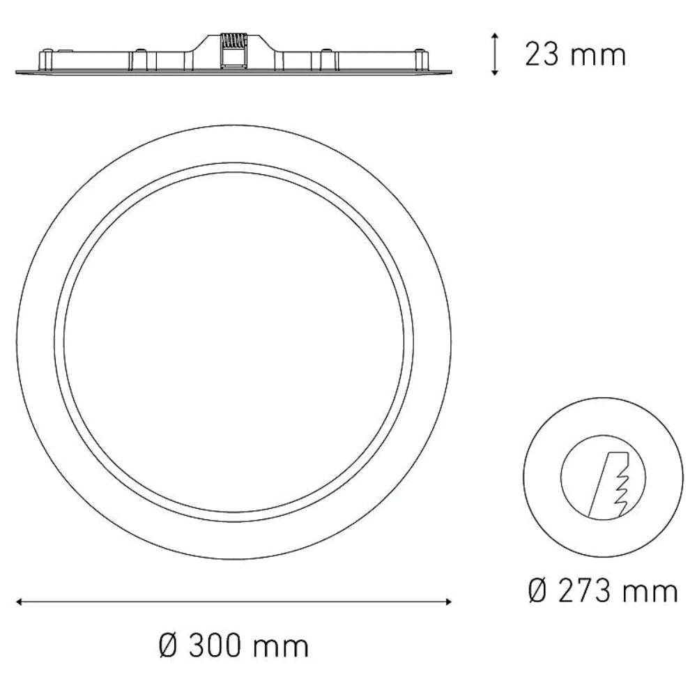 LUMINARIO LED DOWNLIGHT LUNA FLAT RD 25 STD 25W/100-305V. BLANCO 4000K LUZ NEUTRA ELECTROMAG