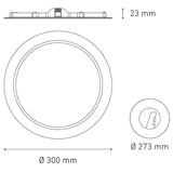 LUMINARIO LED DOWNLIGHT LUNA FLAT RD 25 STD 25W/100-305V. BLANCO 4000K LUZ NEUTRA ELECTROMAG