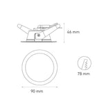 LUMINARIO LED DOWNLIGHT LUNA 3 SSD 3.5W/100-140V. BLANCO 6000K LUZ DE DIA ELECTROMAG