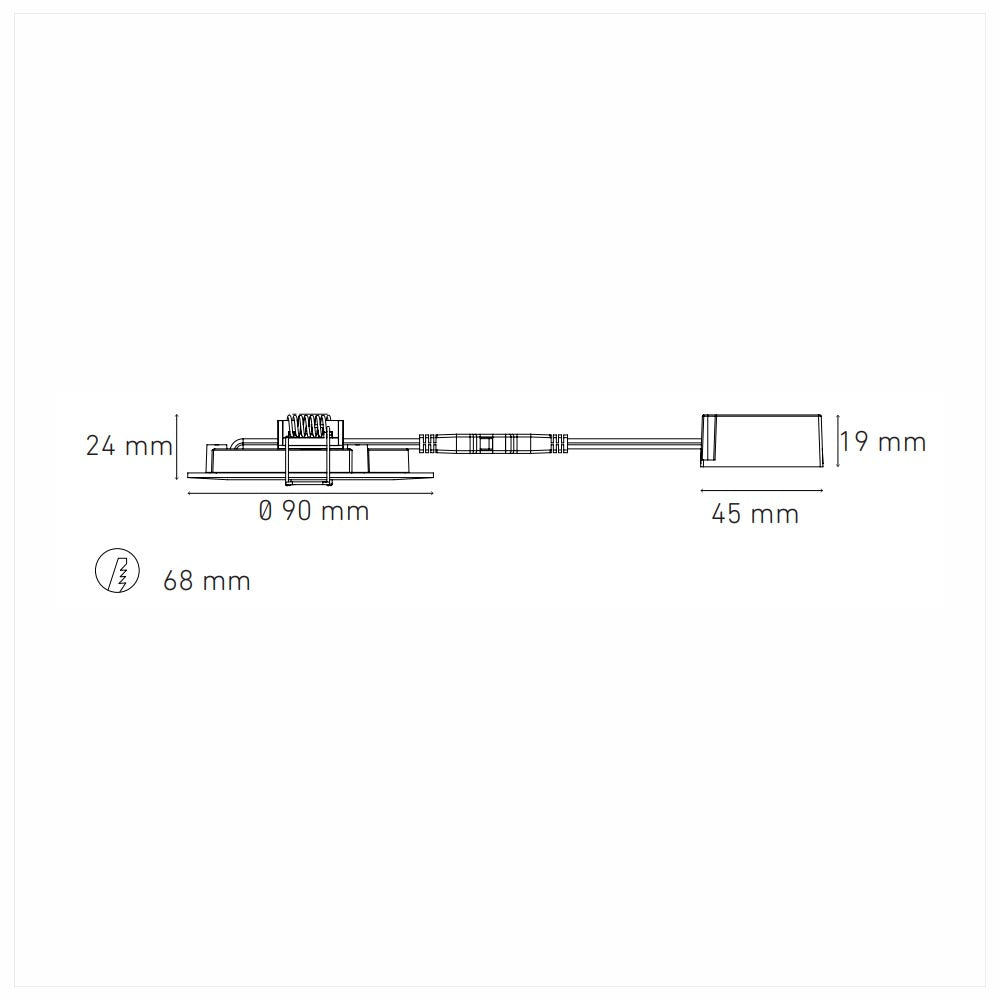 LUMINARIA LUNA 3 FLAT STD 100-240V. BF LUZ NEUTRA 3000K BLANCO ELECTROMAG ***HAE2025***