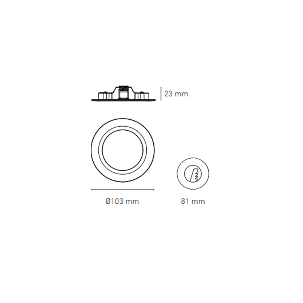 LUMINARIO LED DOWNLIGHT LUNA FLAT RD 6 STD 6W/100-305V. BLANCO 4000K LUZ NEUTRA ELECTROMAG