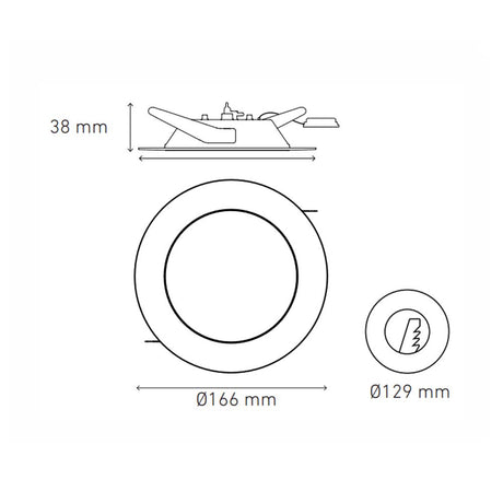 KIT DE 2 LUMINARIAS LUNA 9 E 9W 100-240 VOLTS LUZ BLANCO CALIDO EN COLOR NIQUEL SATINADO ELECTROMAG