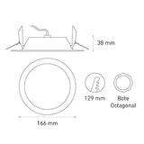 LUMINARIA LUNA 9 E 9W/100-240V. LUZ NEUTRA 3000K. BLANCO ELECTROMAG