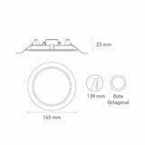 LUMINARIO LED DOWNLIGHT LUNA FLAT RD 9W STD100-305V. BLANCO 6000K LUZ DE DIA ELECTROMAG