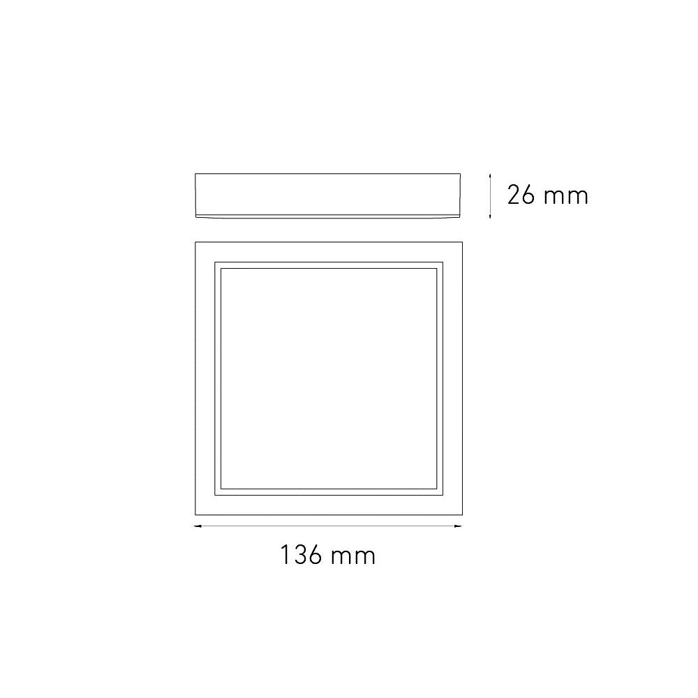 LUMINARIO LED DOWNLIGHT LUNA FLAT SQ 9 S 9W/100-305V. BLANCO 3000K LUZ CALIDA *** SOBRE PEDIDO *** ELECTROMAG