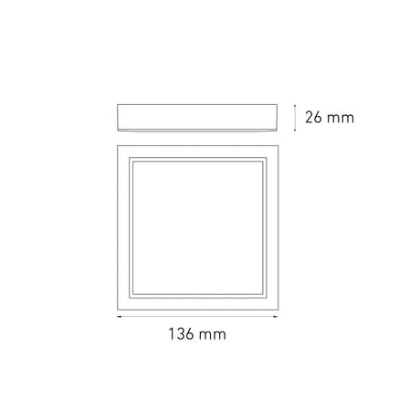 LUMINARIO LED DOWNLIGHT LUNA FLAT SQ 9 S 9W/100-305V. BLANCO 3000K LUZ CALIDA *** SOBRE PEDIDO *** ELECTROMAG