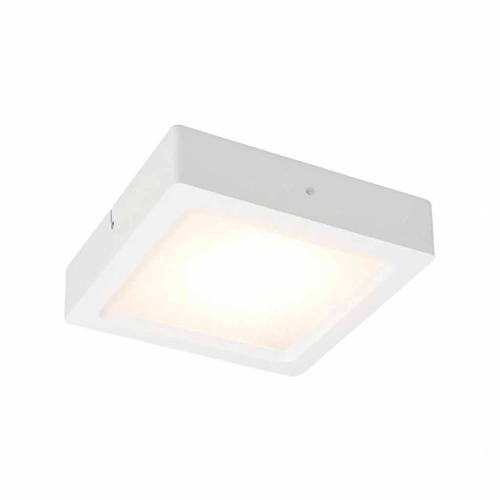 LUMINARIO LED DOWNLIGHT LUNA FLAT SQ 9 S 9W/100-305V. BLANCO 4000K LUZ NEUTRA ELECTROMAG