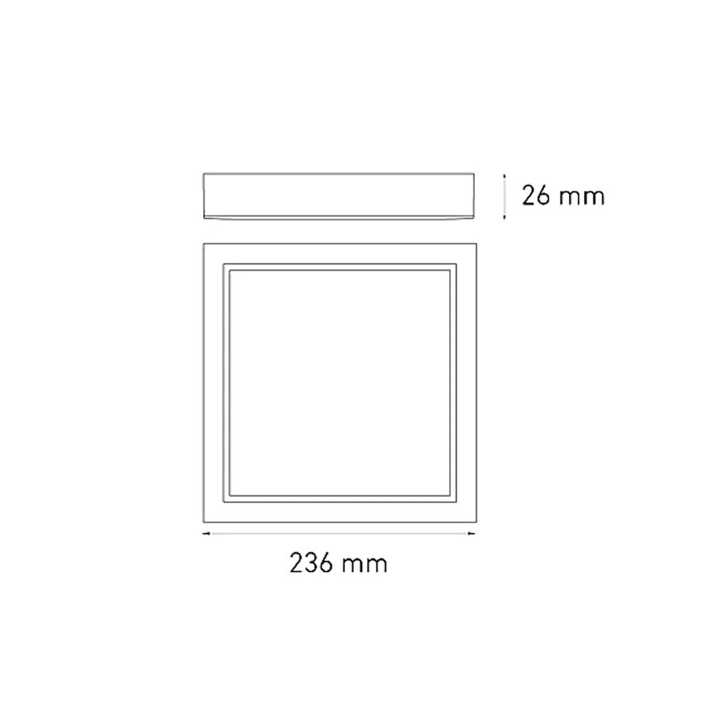 LUMINARIO LED DOWNLIGHT LUNA FLAT SQ 18 S 18W/100-305V. BLANCO 6000K LUZ DE DIA ELECTROMAG