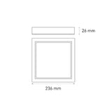 LUMINARIO LED DOWNLIGHT LUNA FLAT SQ 18 S 18W/100-305V. BLANCO 6000K LUZ DE DIA ELECTROMAG