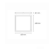 LUMINARIO LED DOWNLIGHT LUNA FLAT SQ 25 S 25W/100-305V. BLANCO 4000K LUZ NEUTRA ELECTROMAG