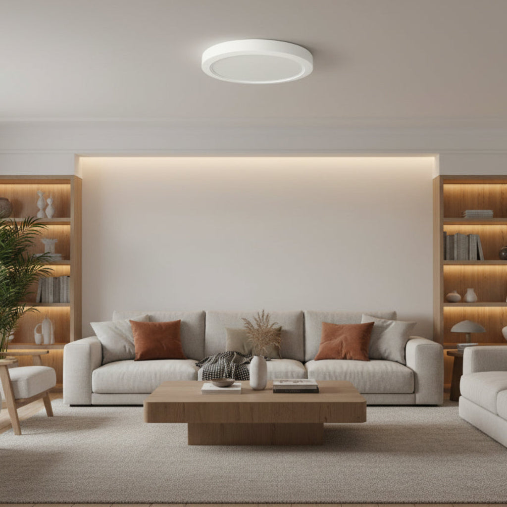 LUMINARIO LED DOWNLIGHT LUNA FLAT RD 18 S 18W/100-305V. BLANCO 6000K LUZ DE DIA ELECTROMAG