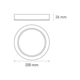 LUMINARIO LED DOWNLIGHT LUNA FLAT RD 13 S 13W/100-305V. BLANCO 4000K LUZ NEUTRA ELECTROMAG